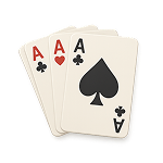 Icono de trío de ases