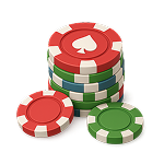 Icono de pila de fichas de casino